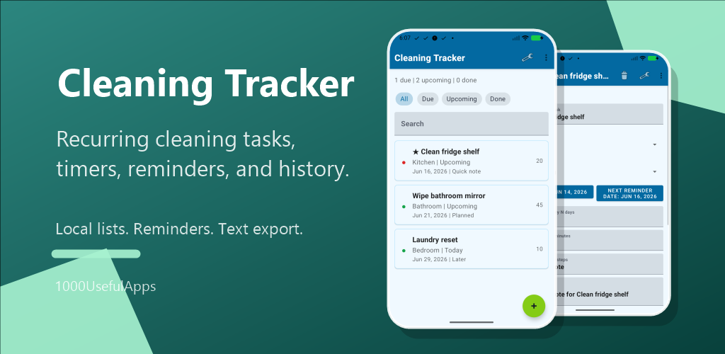 Cleaning Tracker