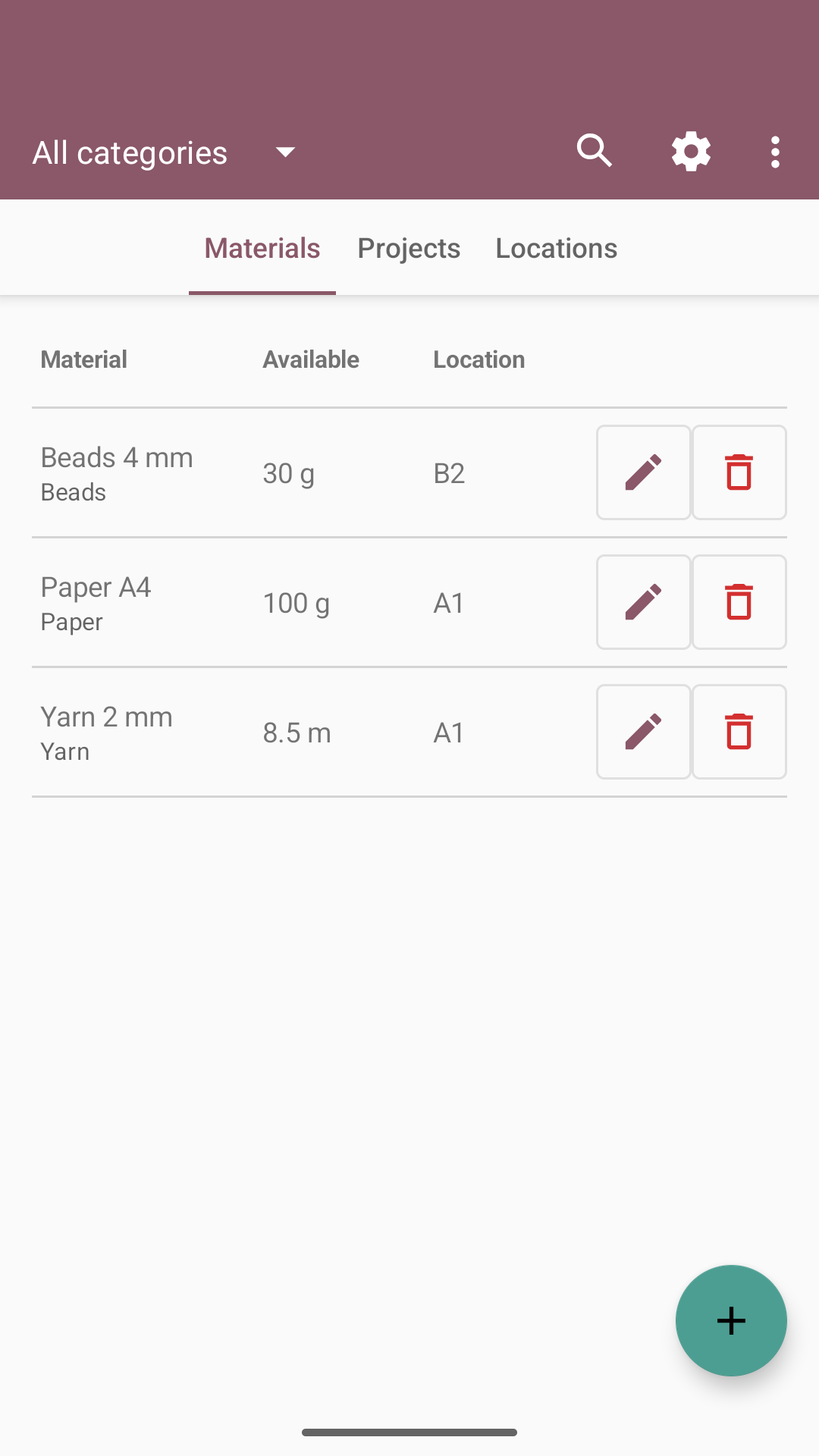 Craft Materials 1