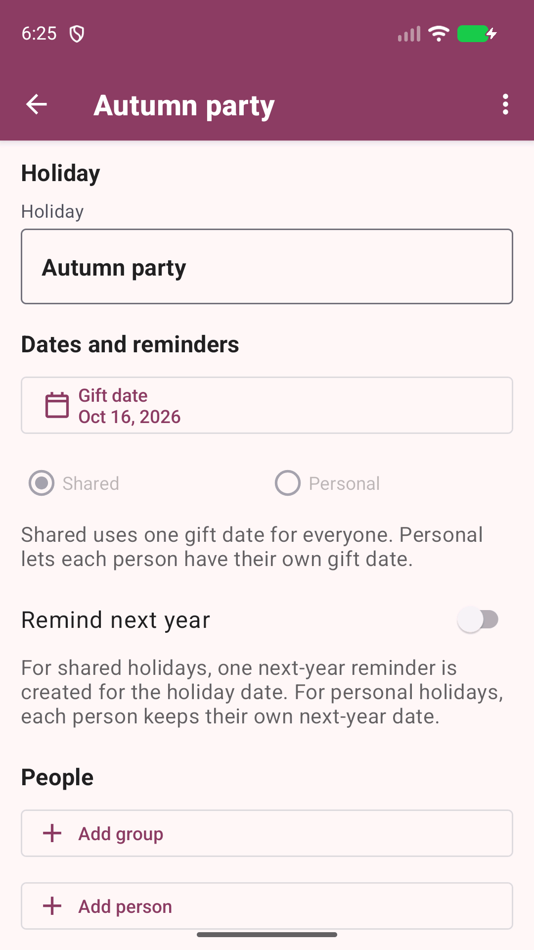 Gift Reminder 2