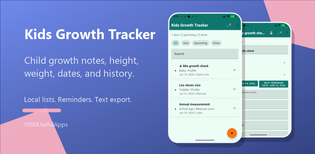 Kids Growth Tracker