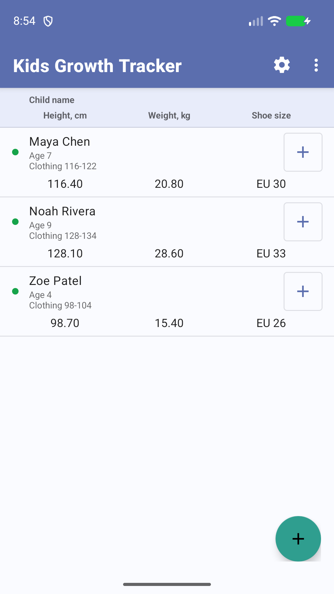 Kids Growth Tracker 1