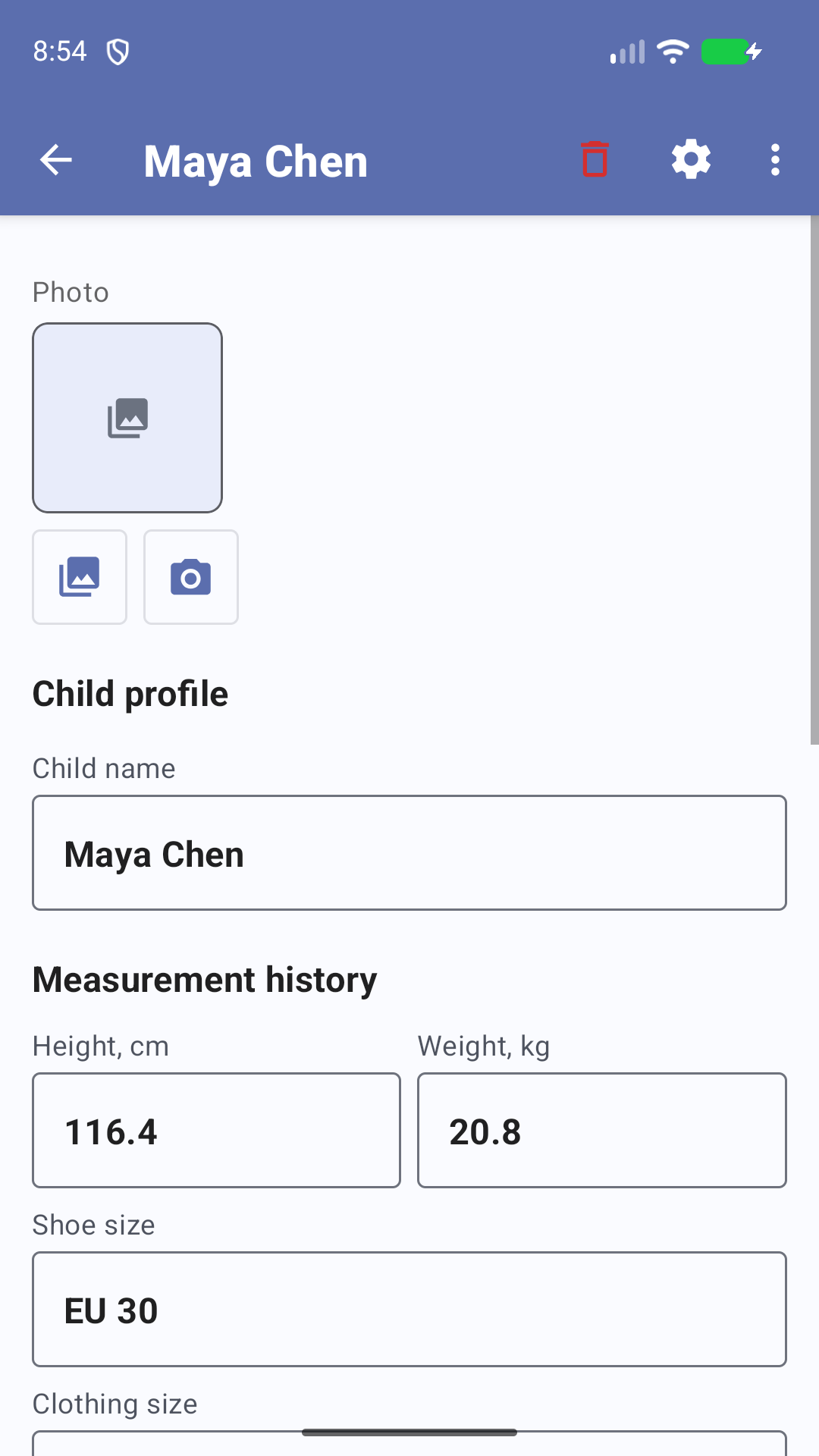 Kids Growth Tracker 2