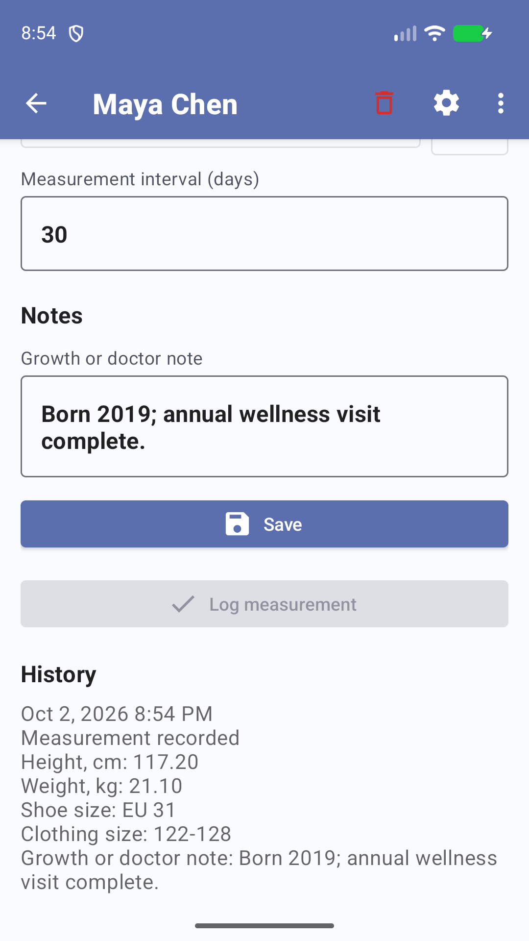 Kids Growth Tracker 4